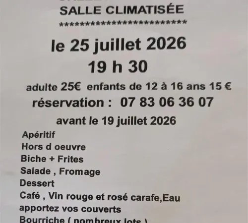 Repas biche barbecue