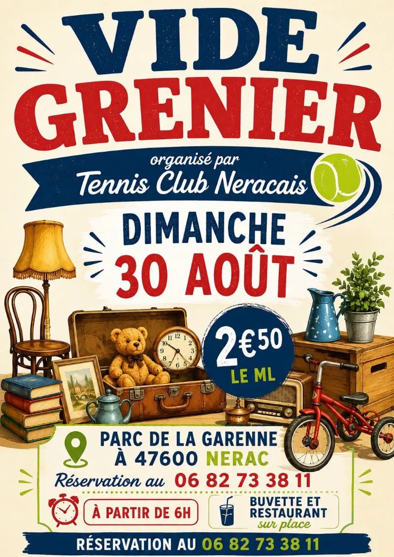 Vide grenier du Tenni ... - Crédit: Tennis Club Nérac | CC BY-NC-ND 4.0