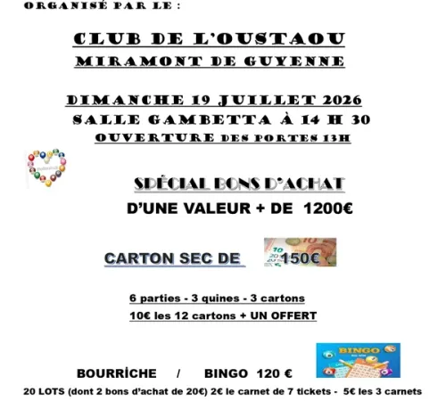 Loto du club de l'Oustaou