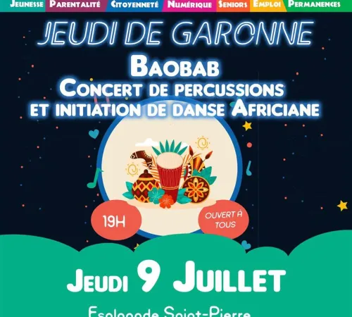 Jeudi de Garonne - "Baobab" Concert de percussions