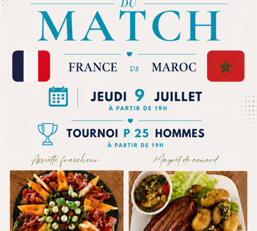 Diffusion match au Coucou Sportif : France - Maroc et Tournoi P25 Hommes