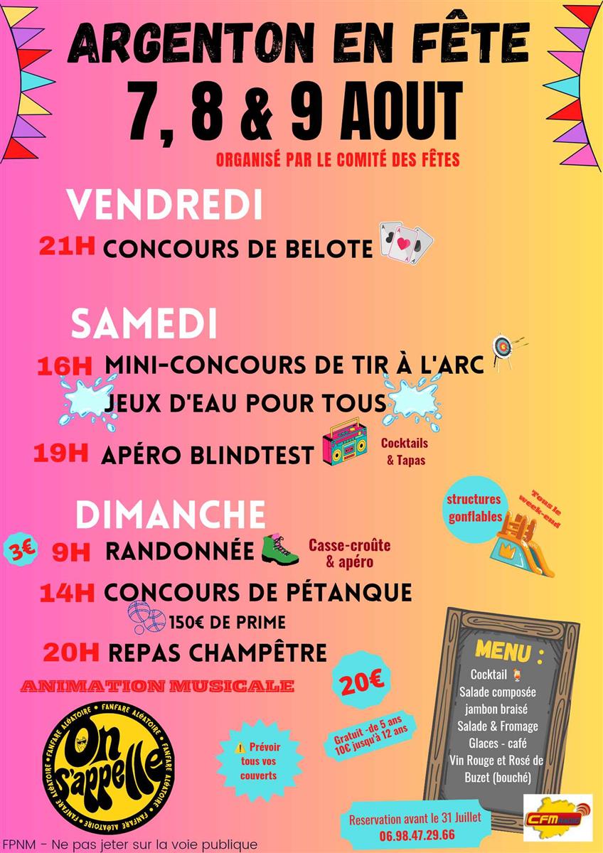 Argenton en fête - Crédit: Comité des fêtes | CC BY-NC-ND 4.0