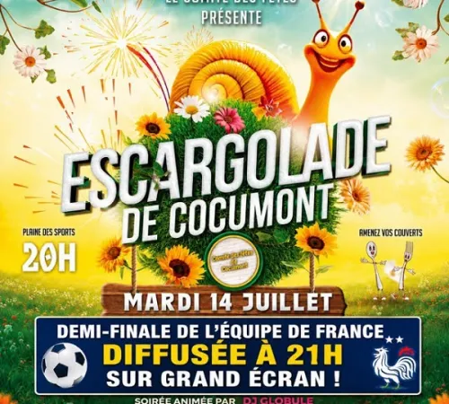 Escargolade et Retransmission de la 1/2 finale de la Coupe du Monde