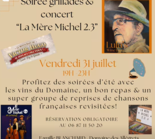 Soirée vins charcuterie et fromage au Domaine des Allégrets