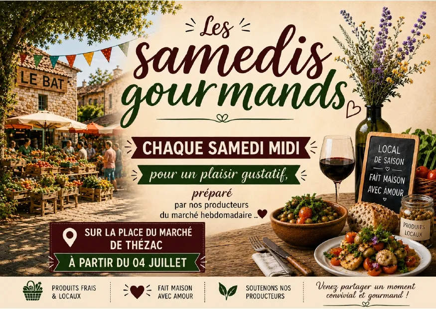Les samedis gourmands ... - Crédit: Mairie de Thézac | CC BY-NC-ND 4.0