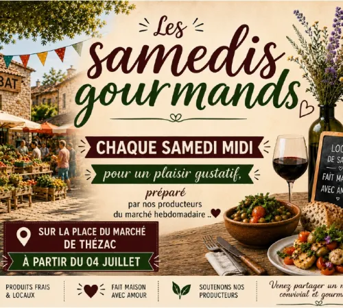 Les samedis gourmands du marché de Thézac