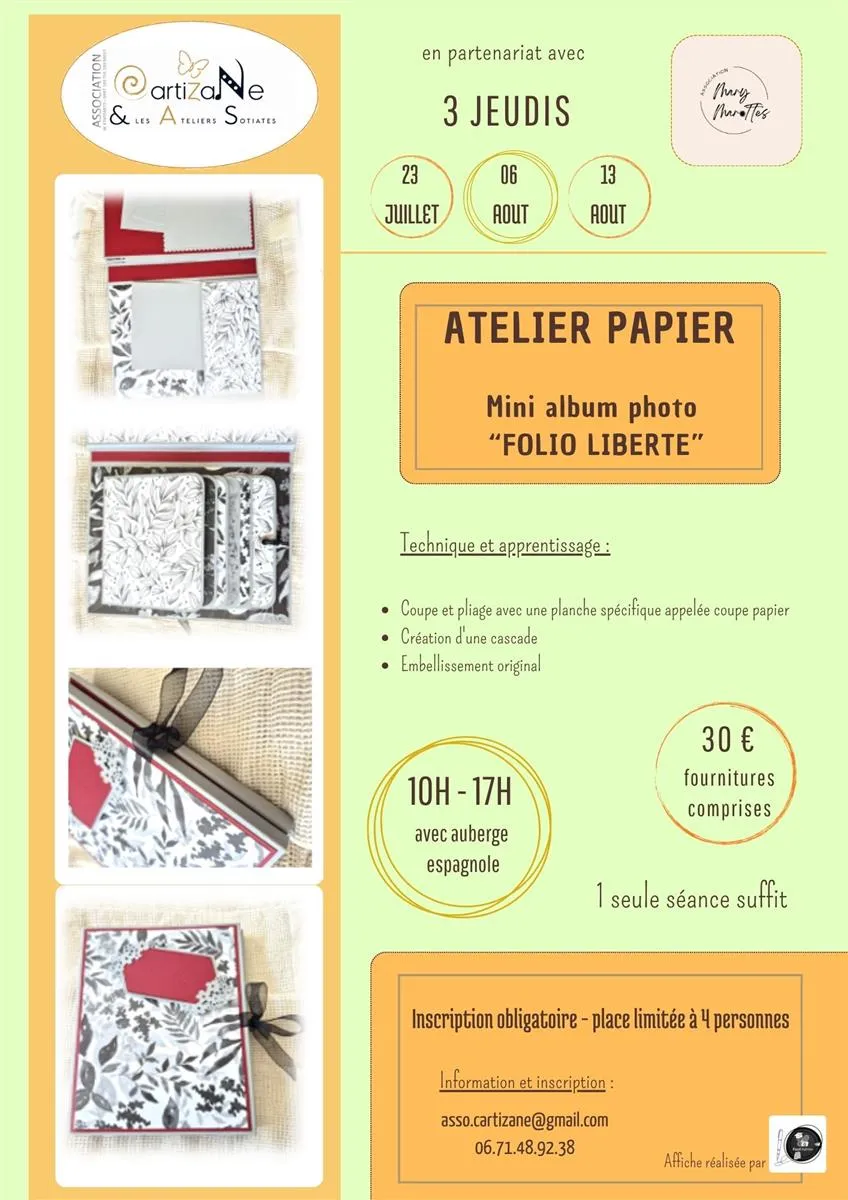 Atelier papier - Crédit: Art et culture Sotiate | CC BY-NC-ND 4.0