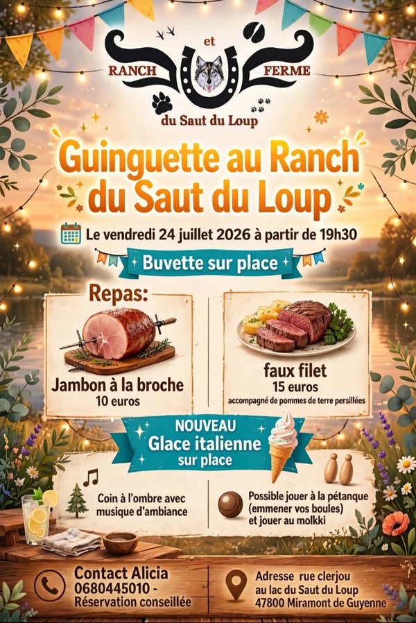 Guinguette au Ranch d ... - Crédit: ©ranchetfermedusautduloup | CC BY-NC-ND 4.0