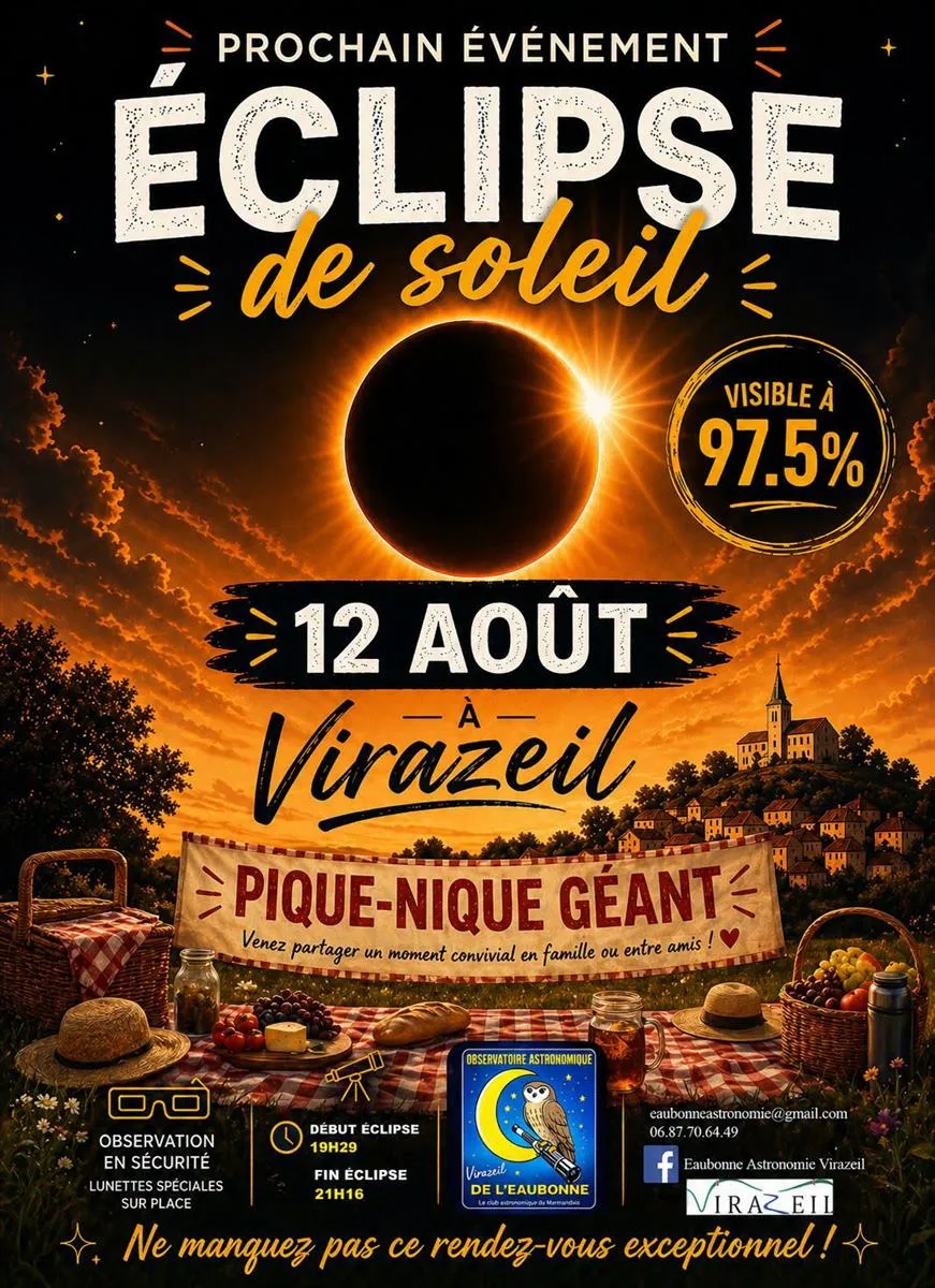 Eclipse de soleil - Crédit: observatoire astronomique de l eaubonne | CC BY-NC-ND 4.0