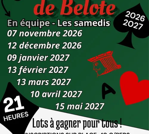 Concours de belote en équipe
