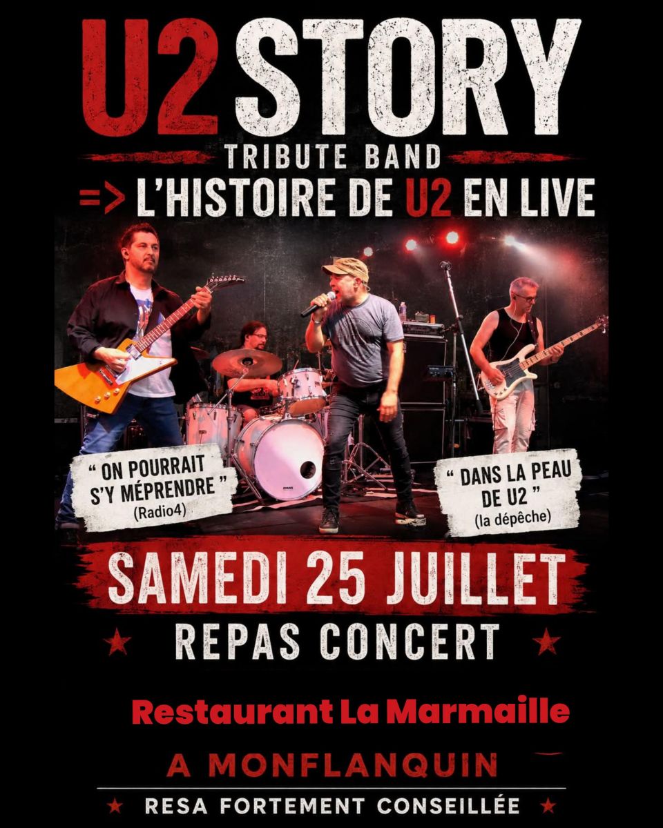 Concert repas avec U2 ...