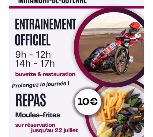Entrainement officiel speedway
