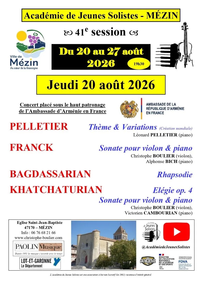 Concert d'ouverture d ... - Crédit: Académie de Jeunes Solistes | CC BY-NC-ND 4.0