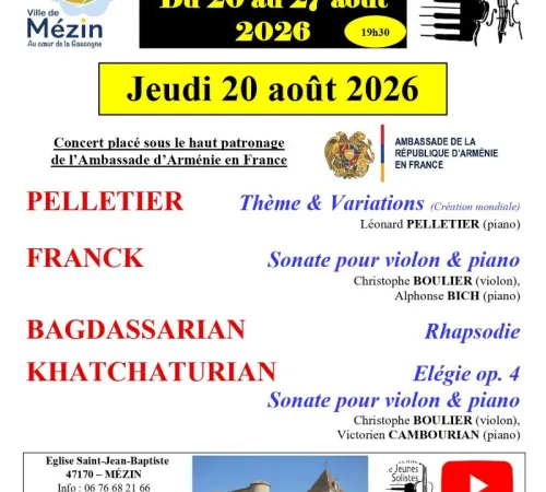 Concert d'ouverture de la 41è session de l'Académie des Jeunes Solistes
