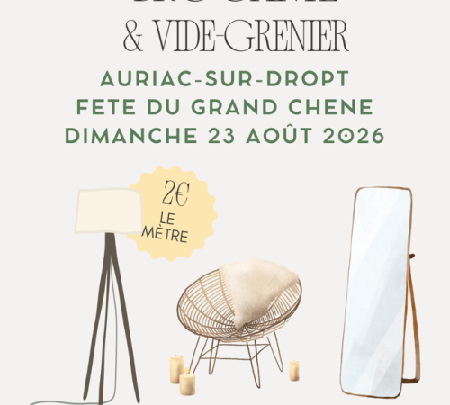 Vide-greniers durant la Fête du Grand chêne