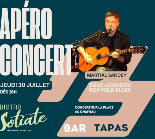 Apéro - conert avec Martial Sancey.
