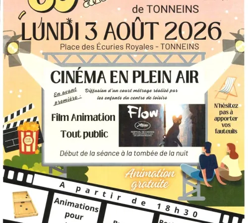 Cinéma en plein air à Tonneins