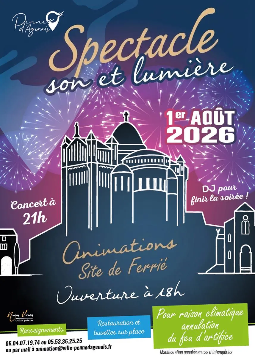 Spectacle son et lumière - Crédit: Mairie de Penne d'Agenais | CC BY-NC-ND 4.0