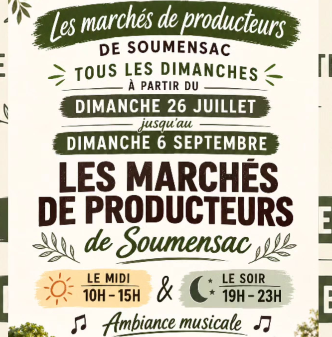 Les Marchés Gourmands de Soumensac de l'été