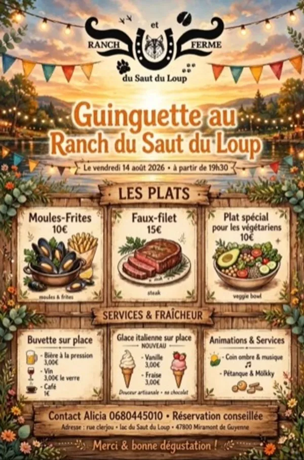 Guinguette au Ranch d ... - Crédit: ©ranchetfermedusautduloup | CC BY-NC-ND 4.0