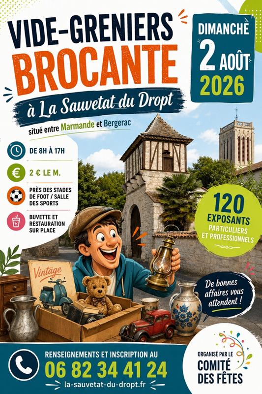 Vide-greniers/Brocante - Crédit: ©comitédesfêtessauvetatois | CC BY-NC-ND 4.0