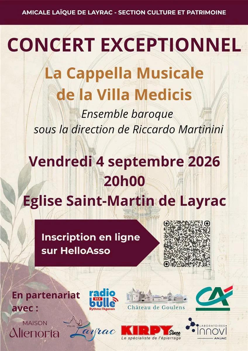 Concert Exceptionnel ... - Crédit: Amicale Laïque de Layrac | CC BY-NC-ND 4.0