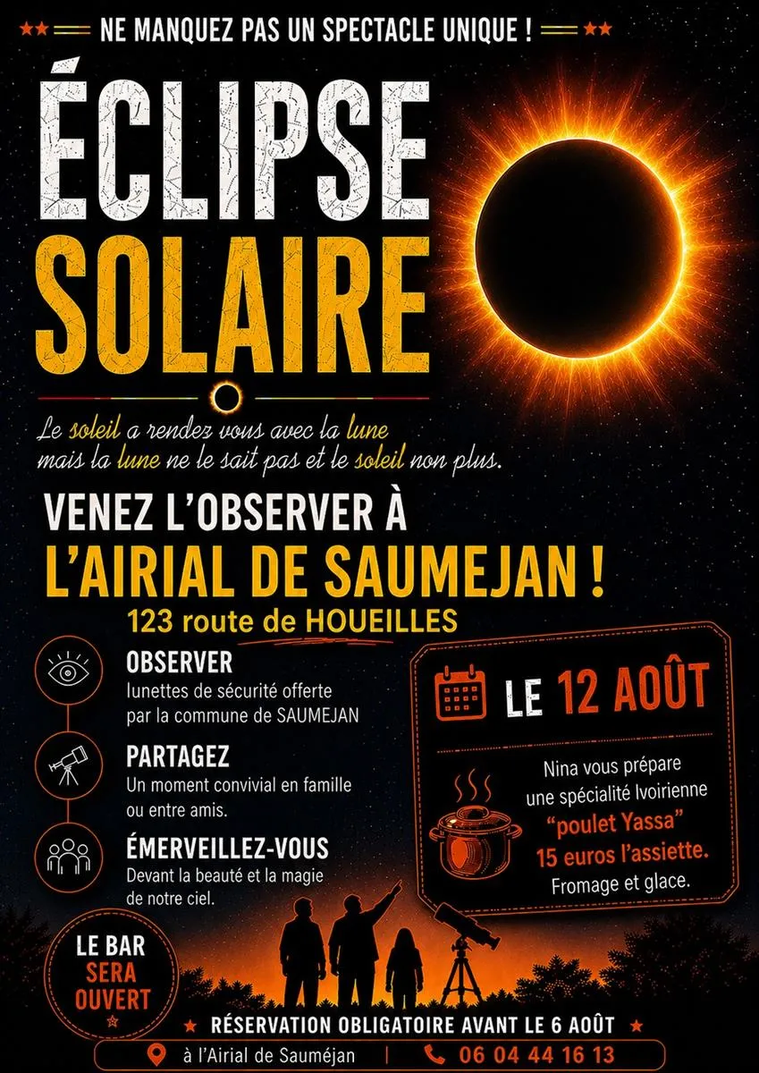 Éclipse - Crédit: Commune de Sauméjan | CC BY-NC-ND 4.0