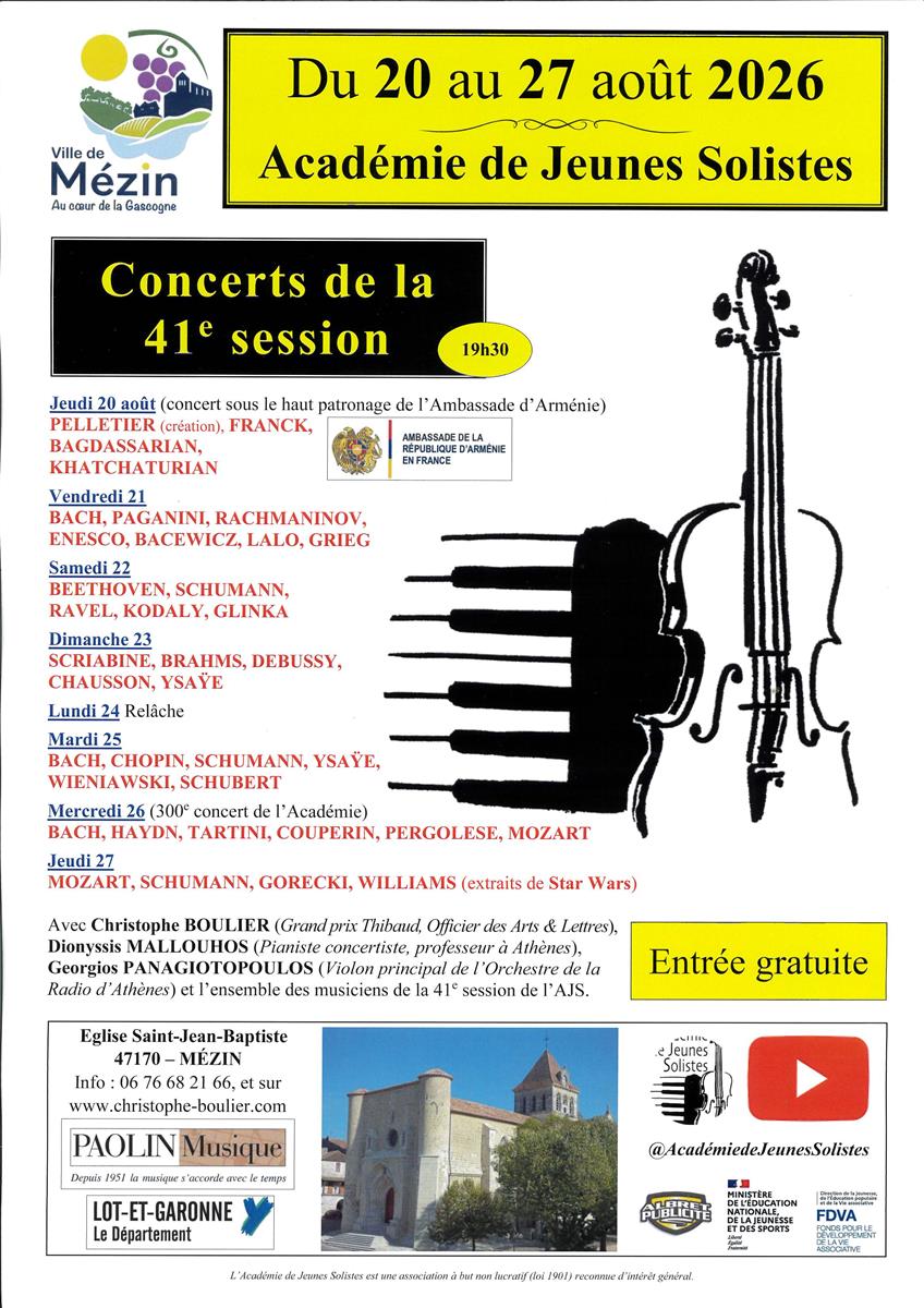 Concert d'ouverture d ... - Crédit: académie des jeunes solistes | CC BY-NC-ND 4.0