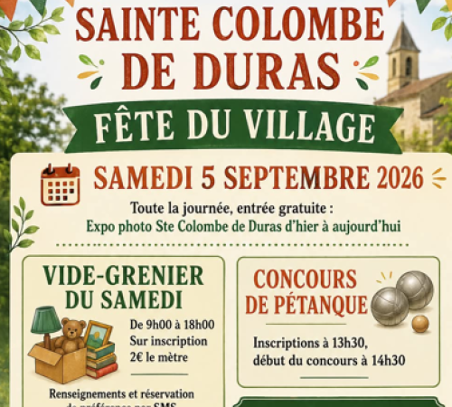 Fête du village à Sainte Colombe de Duras
