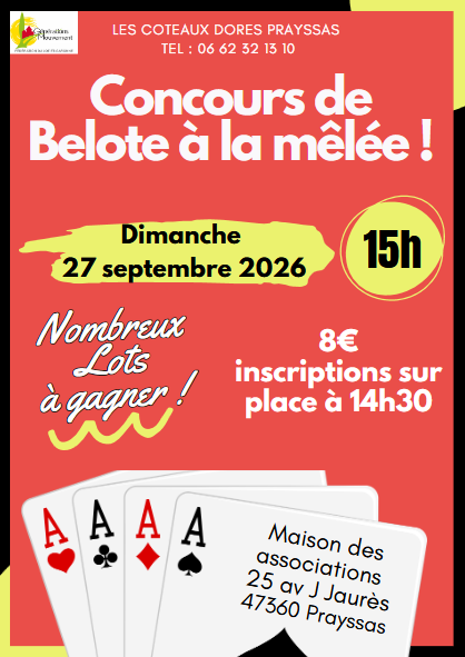 Concours de belote à la mêlée