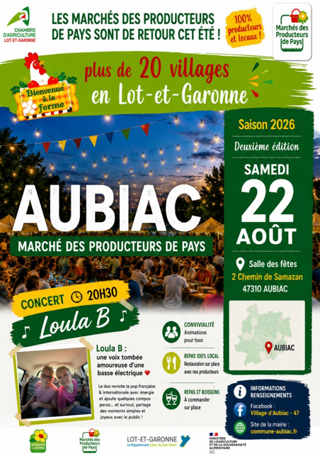 Marché producteurs - Crédit: Mairie Aubiac | CC BY-NC-ND 4.0