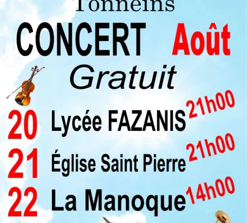 Concert Académie musicale - Ensemble Pierre Tacconné