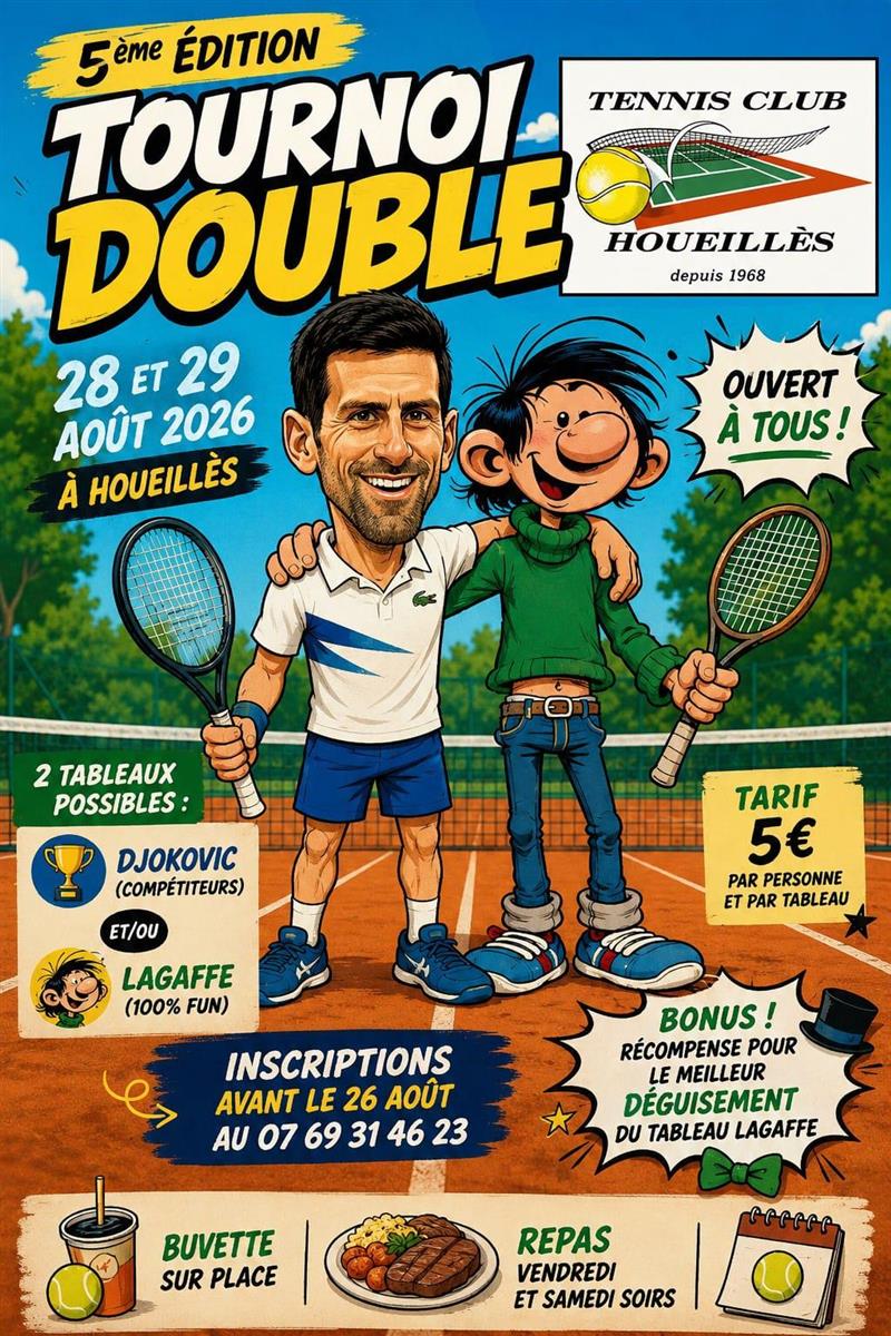 Tournoi double 5° édition - Crédit: Club de tennis de Houeillès | CC BY-NC-ND 4.0
