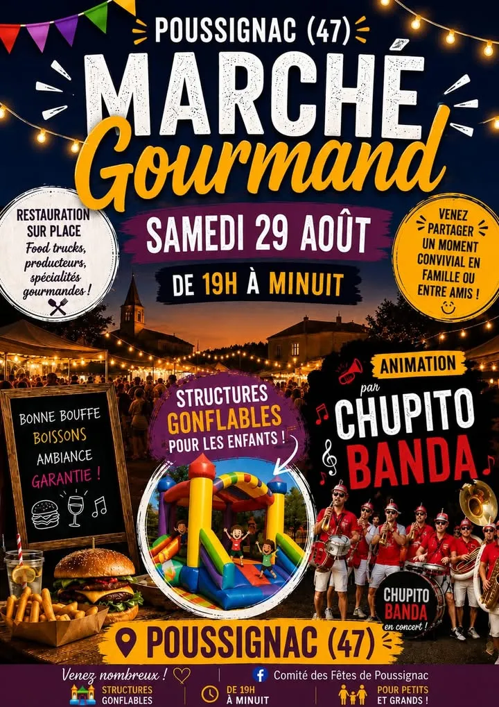 Marché Gourmand - Crédit: Comité des fêtes de Poussignac | CC BY-NC-ND 4.0
