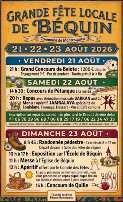 Grande fête locale de ... - Crédit: Comité des fêtes de Montesquieu | CC BY-NC-ND 4.0