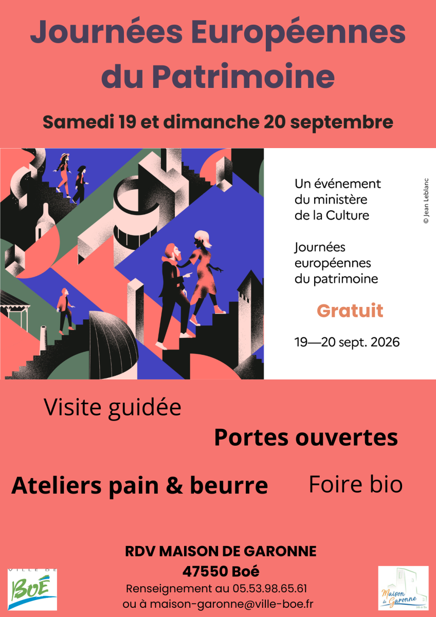 Journées Européennes du Patrimoine - Visite guidée de la Maison de Garonne