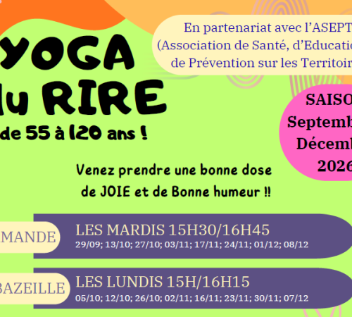 Ateliers Yoga du rire