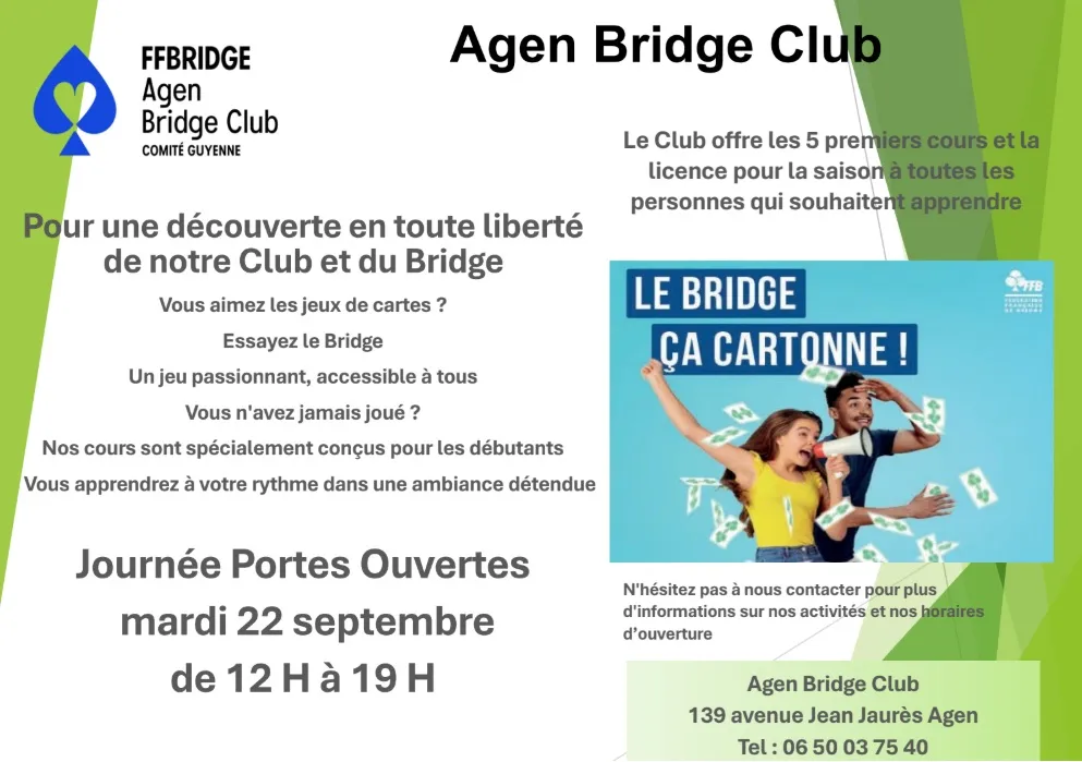 Journée Portes Ouvert ... - Crédit: Agen Bridge Club | CC BY-NC-ND 4.0