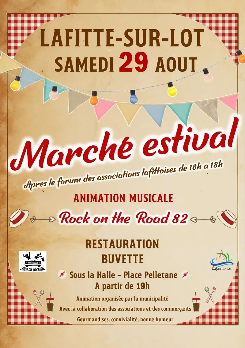 Marché estival - Crédit: Mairie de Lafitte sur Lot | CC BY-NC-ND 4.0
