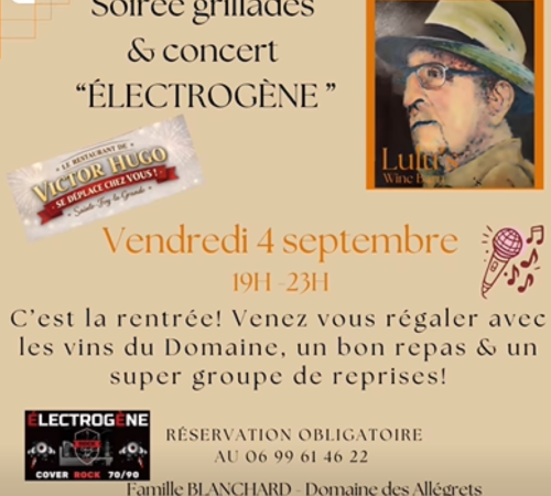 Soirée vins charcuterie et fromage au Domaine des Allégrets