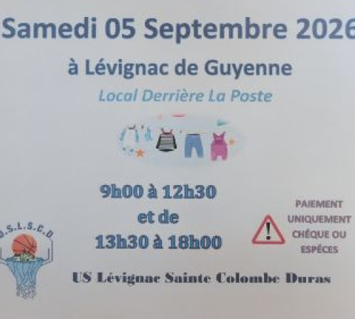 Bourse aux Vêtements par l'association du basket
