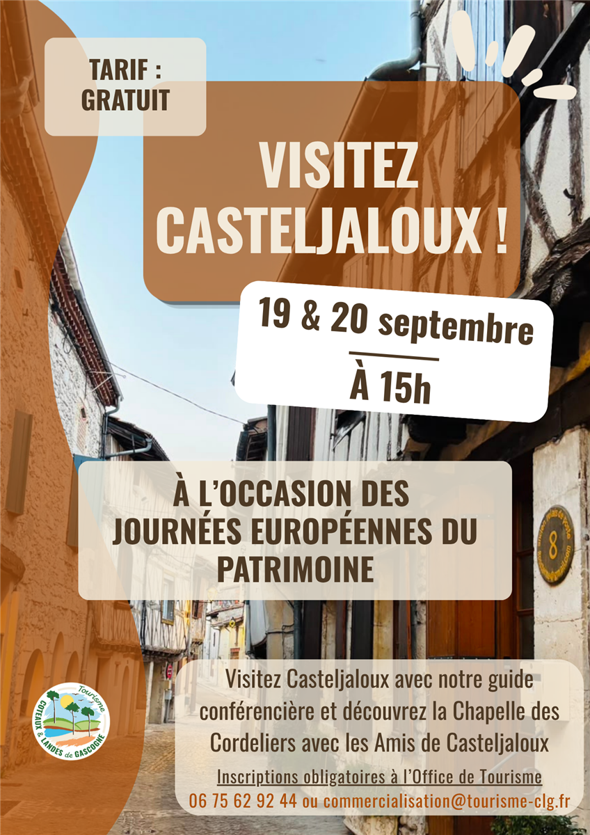 Journées Européennes du Patrimoine - Visite gratuite de Casteljaloux