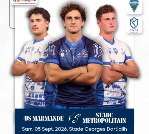 Championnat Rugby Nationale 2 : US MARMANDE vs STADE MÉTROPOLITAIN