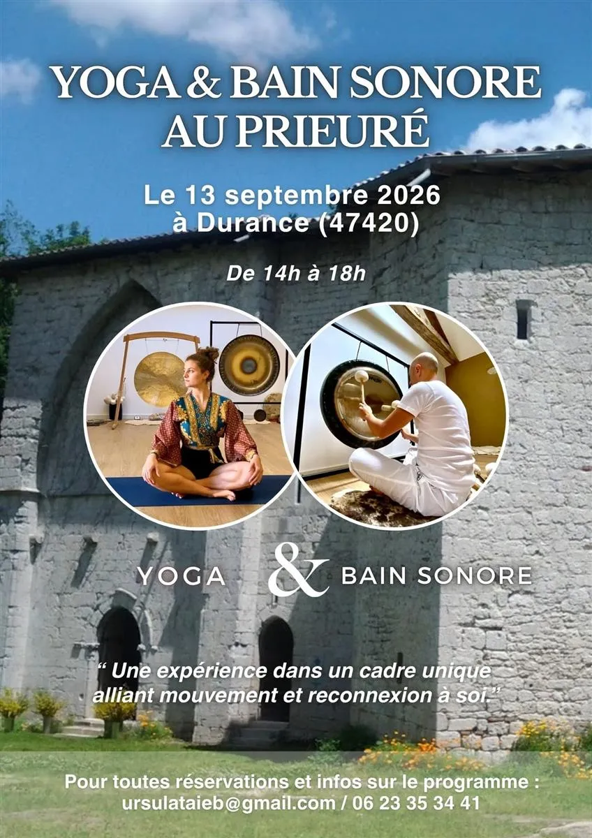 Yoga et Bain sonore a ... - Crédit: Prieuré de Lagrange | CC BY-NC-ND 4.0
