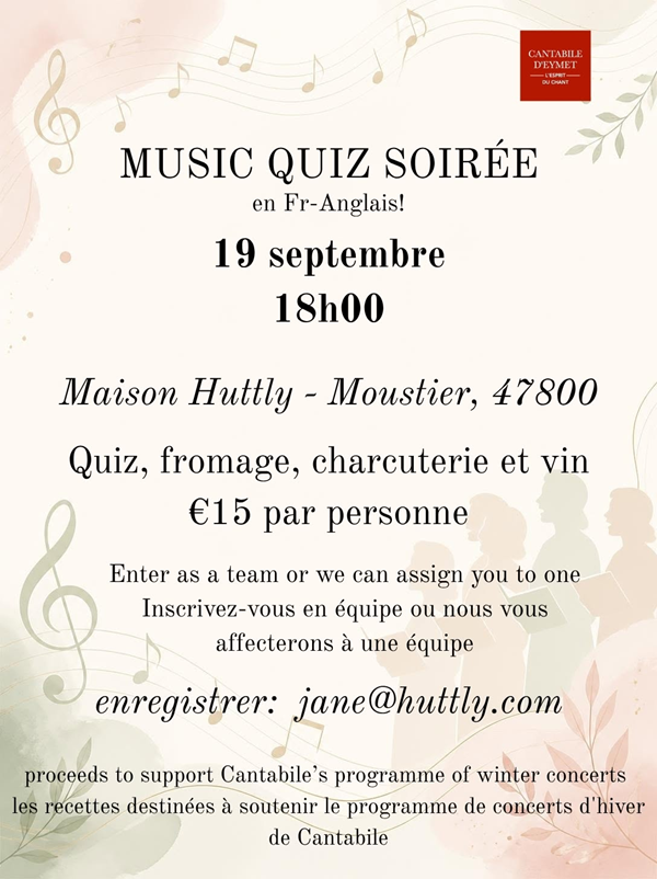Soirée quiz de musique - Crédit: ©cantabile_eymet | CC BY-NC-ND 4.0