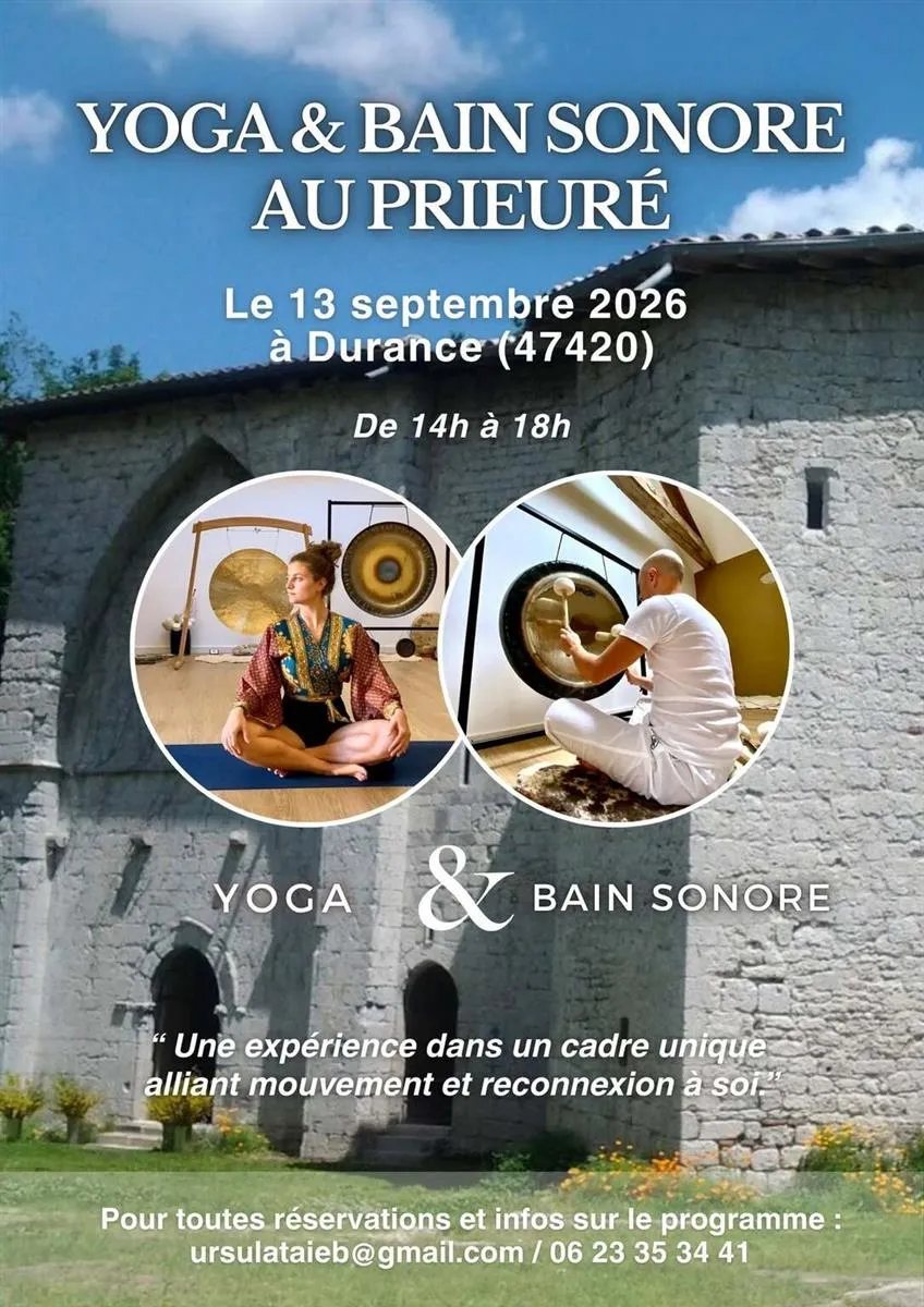 Yoga et Bain sonore a ... - Crédit: Prieuré de Lagrange | CC BY-NC-ND 4.0
