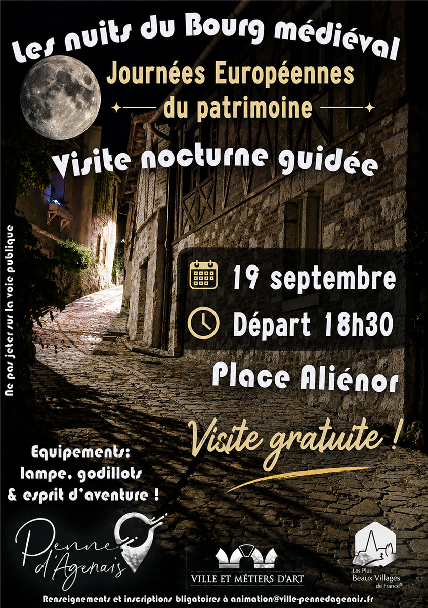 Journées Européennes du Patrimoine : Visite nocturne guidée "Les nuits du bourg médiéval"