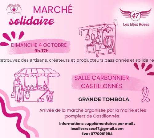 marchés solidaires Les Elles Roses