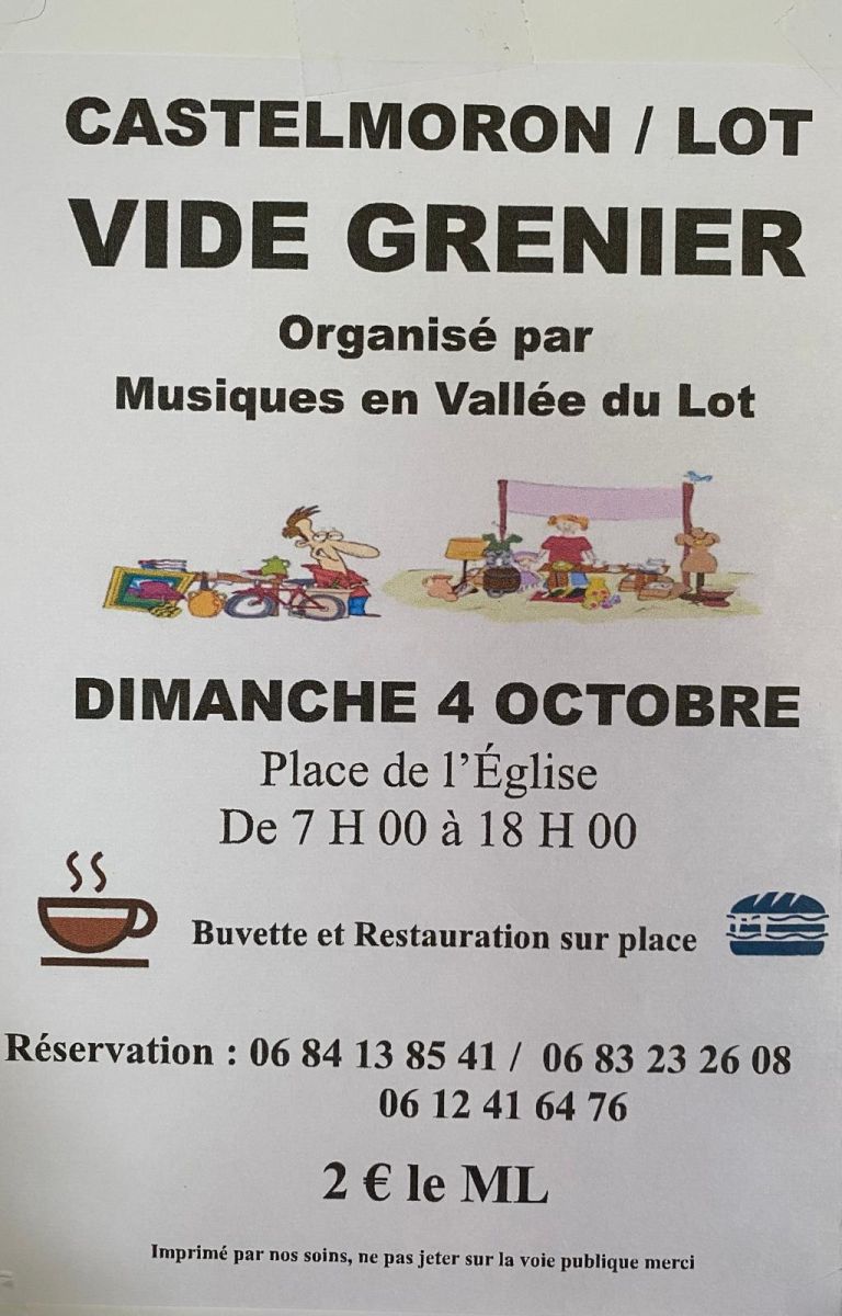 Vide grenier organisé ...