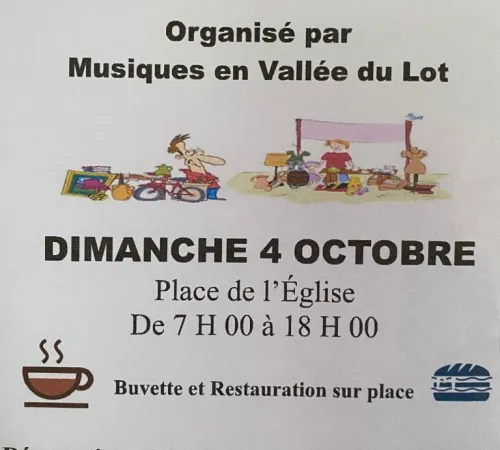 Vide grenier organisé par Musiques en Vallée du Lot